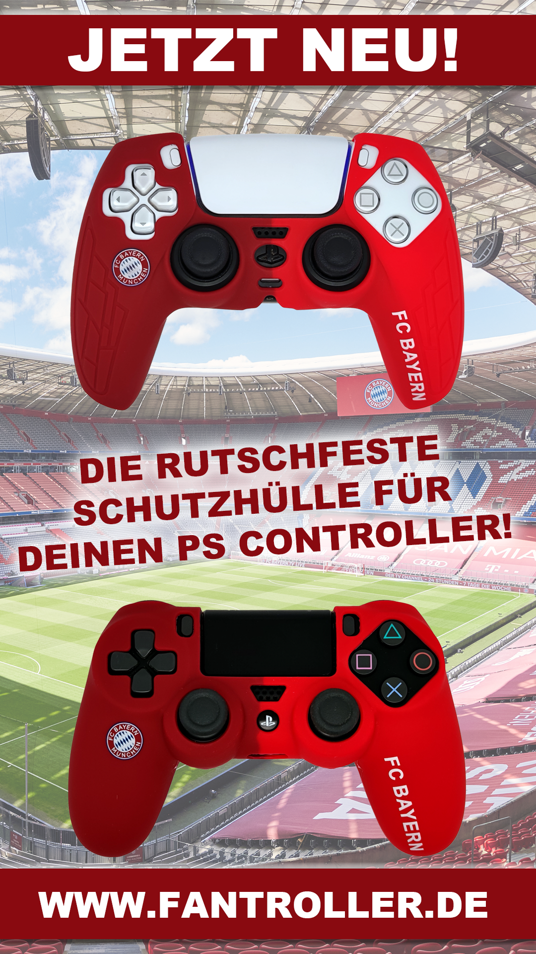 Mia san Mia: Die offizielle PS5-Schutzhülle vom Rekordmeister für Deinen Controller!